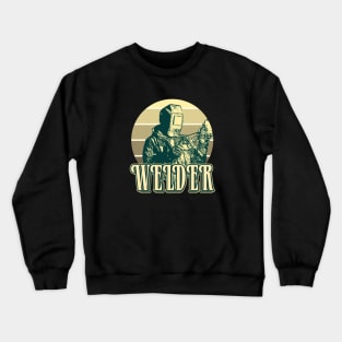 Welder drawing with retro style Crewneck Sweatshirt